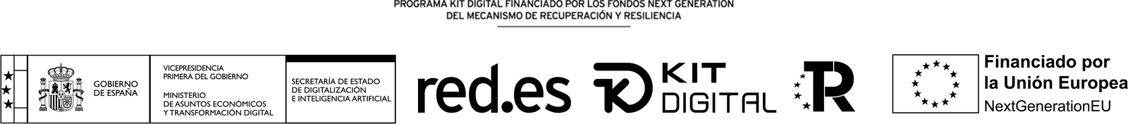 Kit Digital — logotipo en negativo con bandera de España